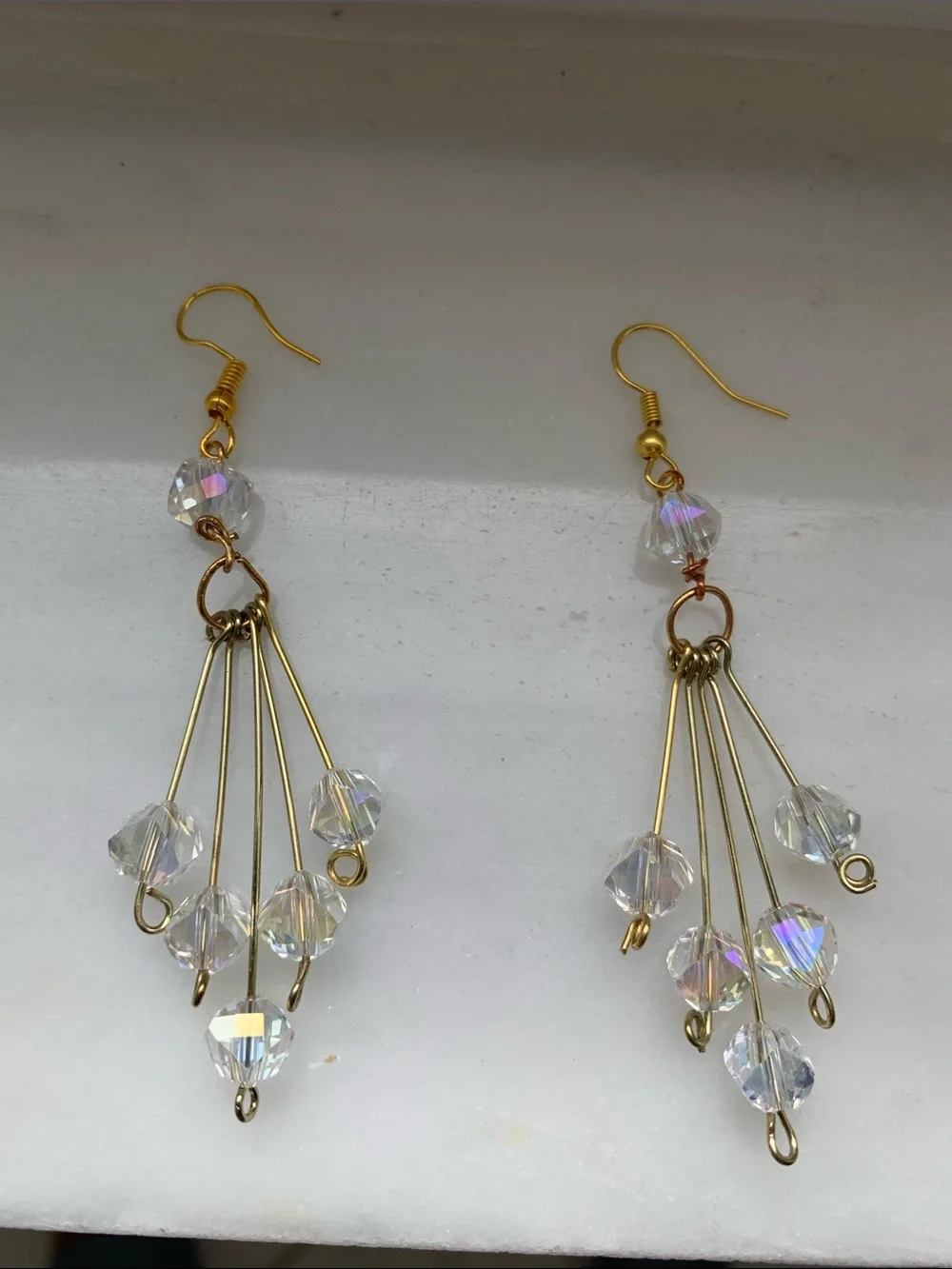 Aurora Crystal Drop Earrings chandelier Elegant unique
